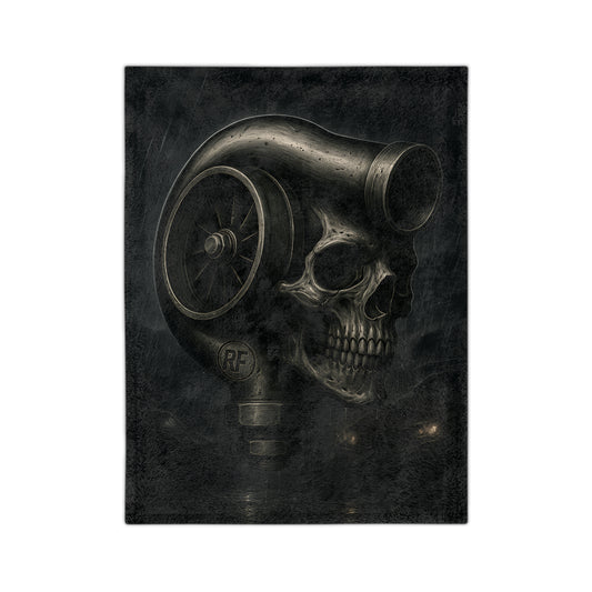 Skull Turbocharged Velveteen Blanket