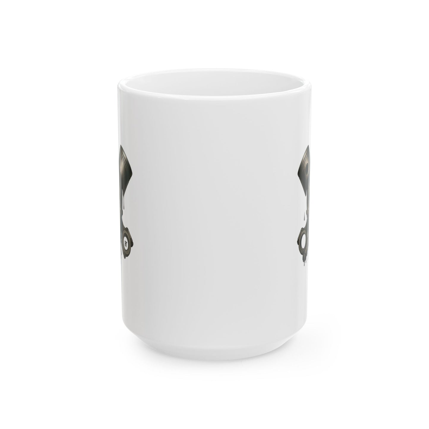 Skull Piston Ceramic Mug | Coffee Cup, Unique Skull Gift, Automotive, Car Mug