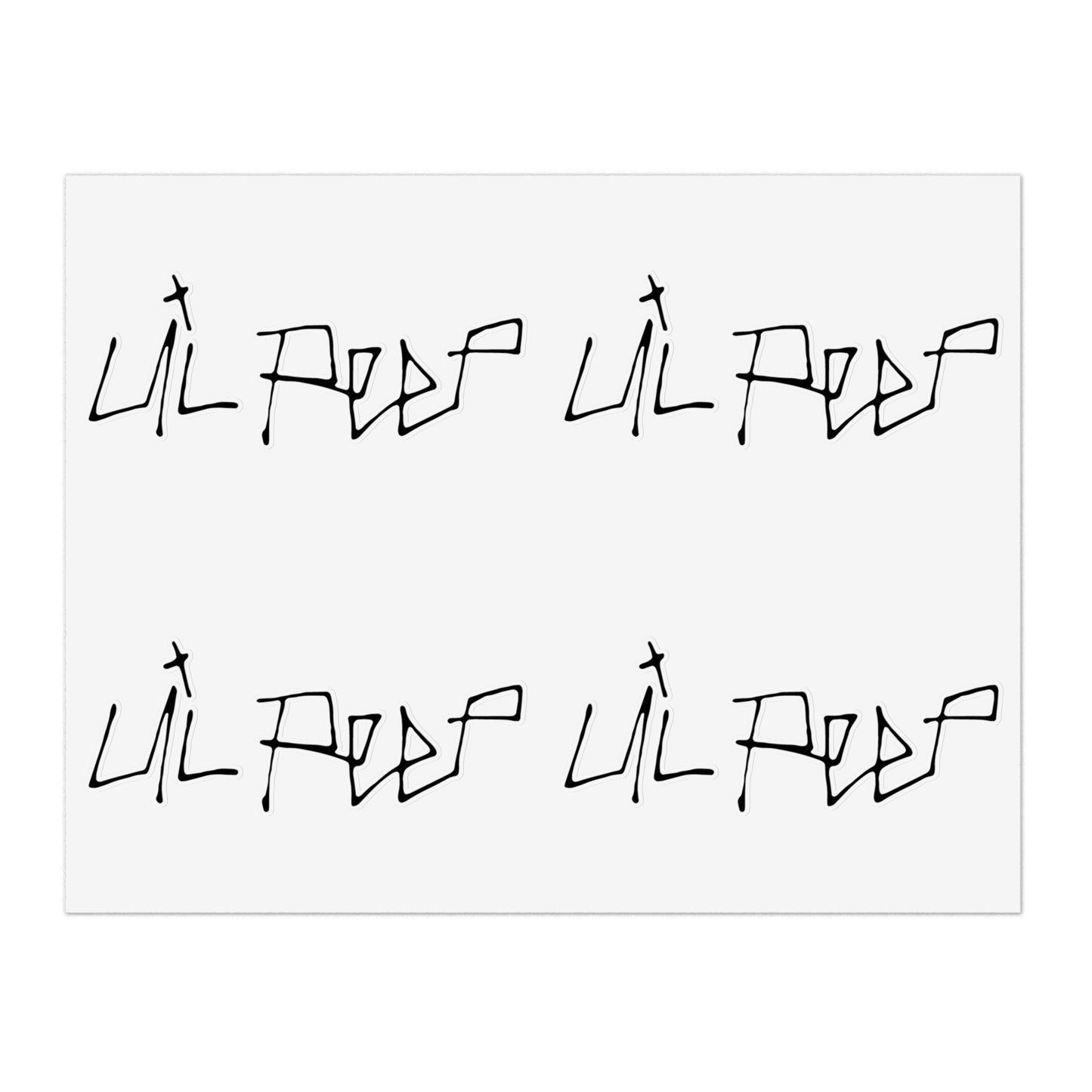 Lil Peep Sticker Sheets, 4ct Cool Stickers for Journals, Playlist Decor, Skateboard Accessories, Gift for Fans