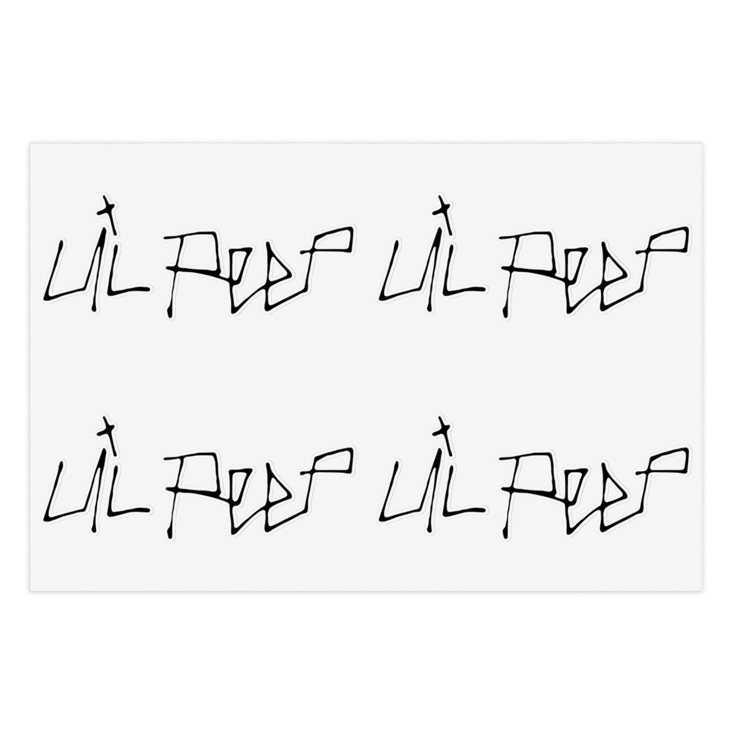 Lil Peep Sticker Sheets, 4ct Cool Stickers for Journals, Playlist Decor, Skateboard Accessories, Gift for Fans