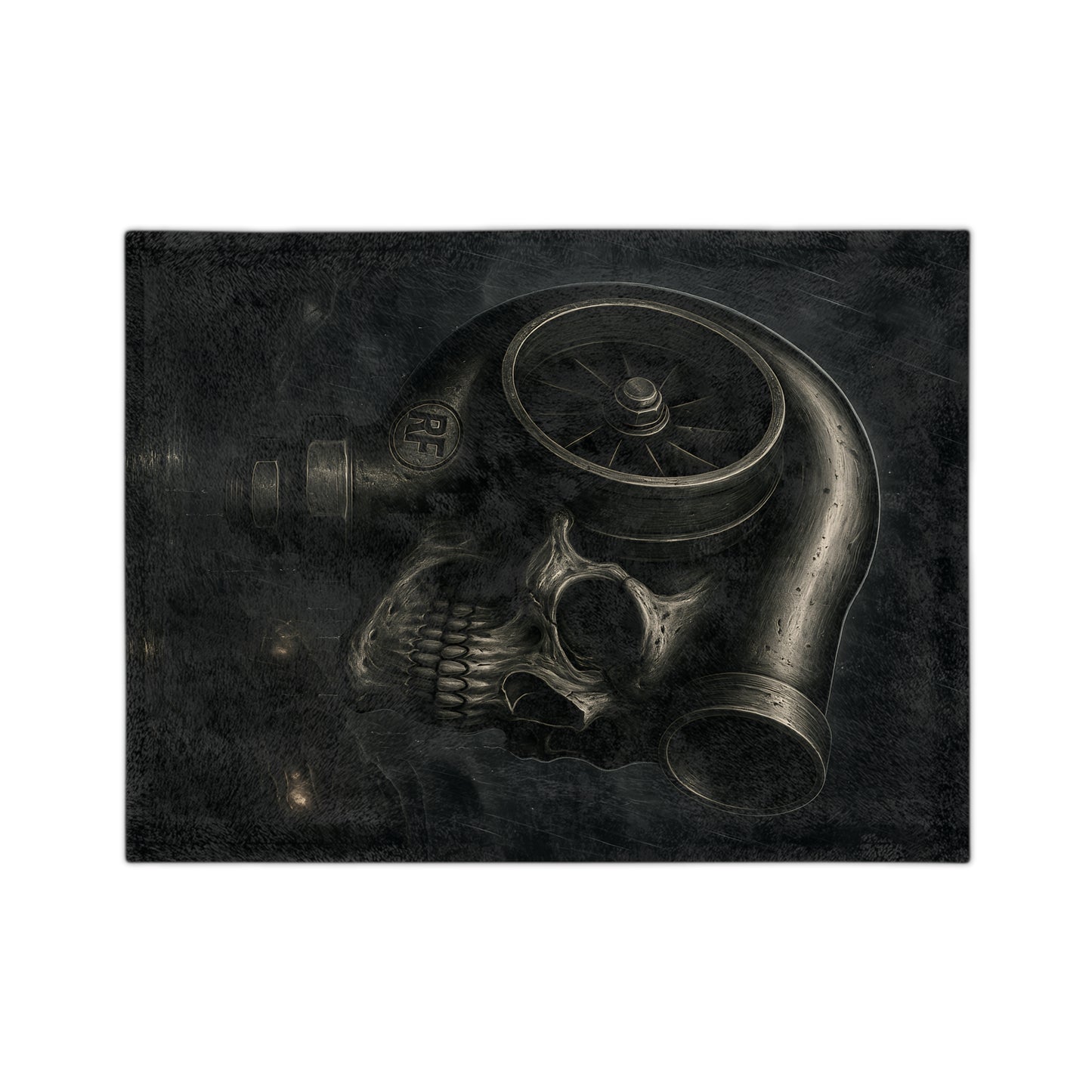 Skull Turbocharged Velveteen Blanket