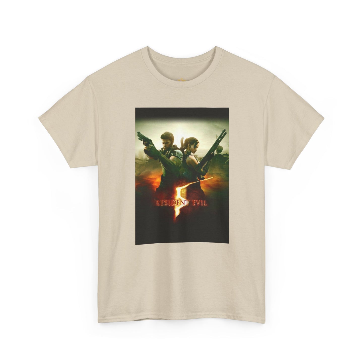 Resident Evil 5 T-Shirt | Chris Redfield & Sheva Horror Game Tee