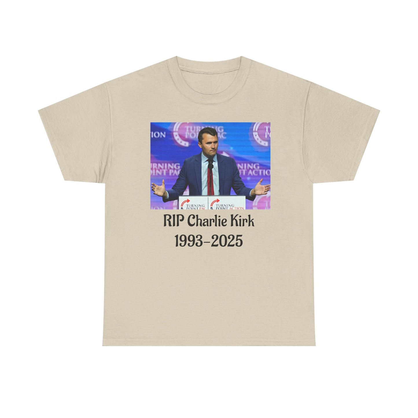 RIP Charlie Kirk Unisex Heavy Cotton Tee, Memorial Shirt, Tribute T-Shirt