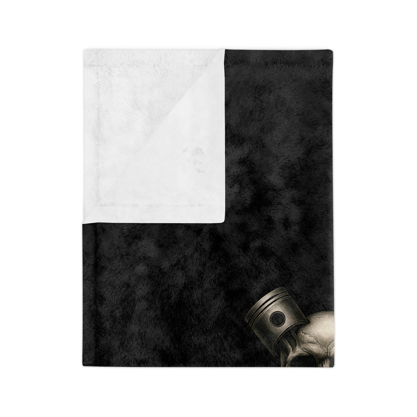 Piston Skull Velveteen Microfiber Blanket
