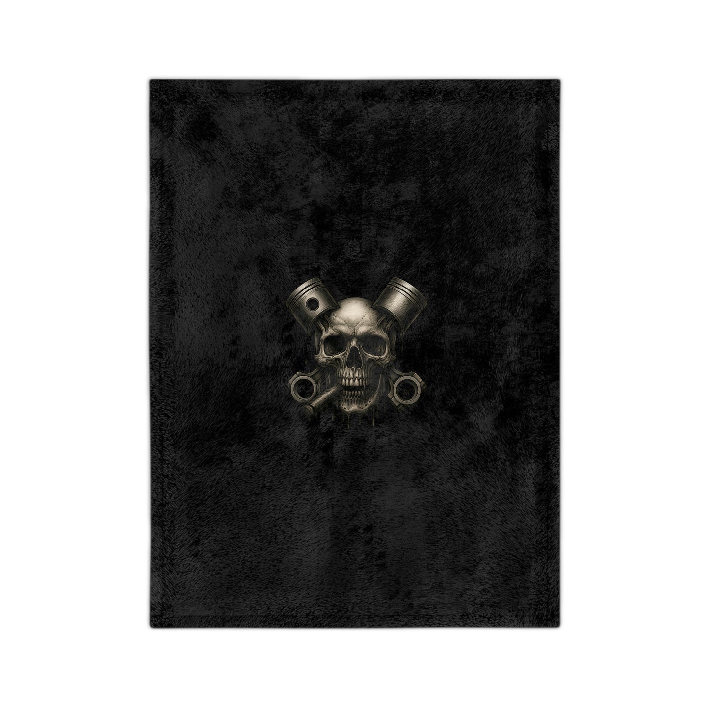 Piston Skull Velveteen Microfiber Blanket