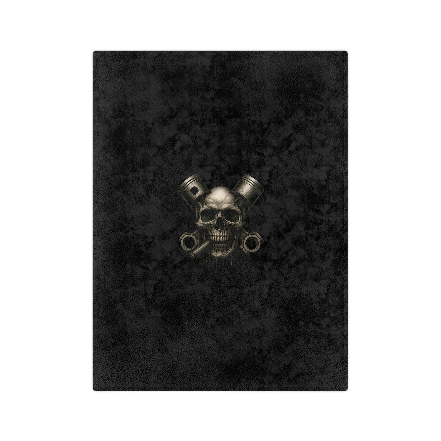 Piston Skull Velveteen Microfiber Blanket