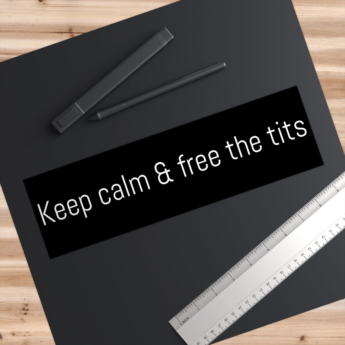 Funny Car Bumper Sticker, Keep Calm & Free the Tits