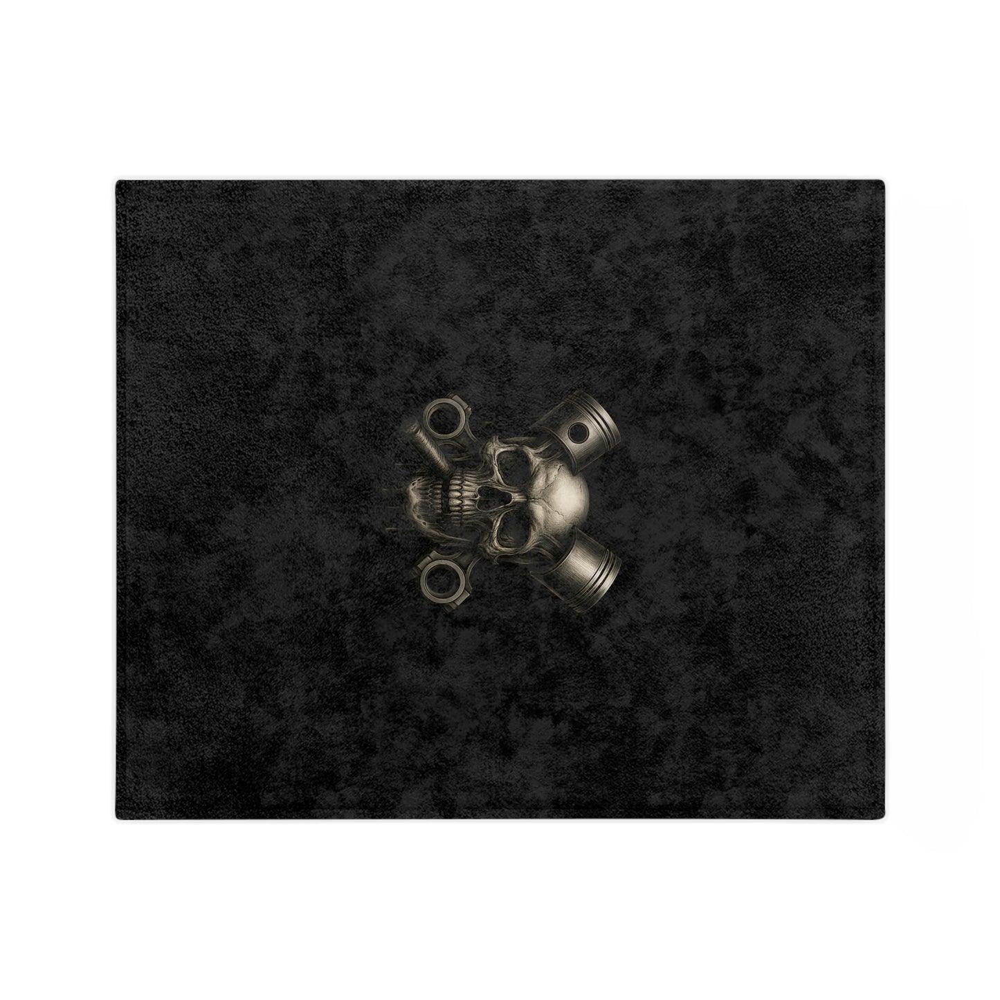 Piston Skull Velveteen Microfiber Blanket