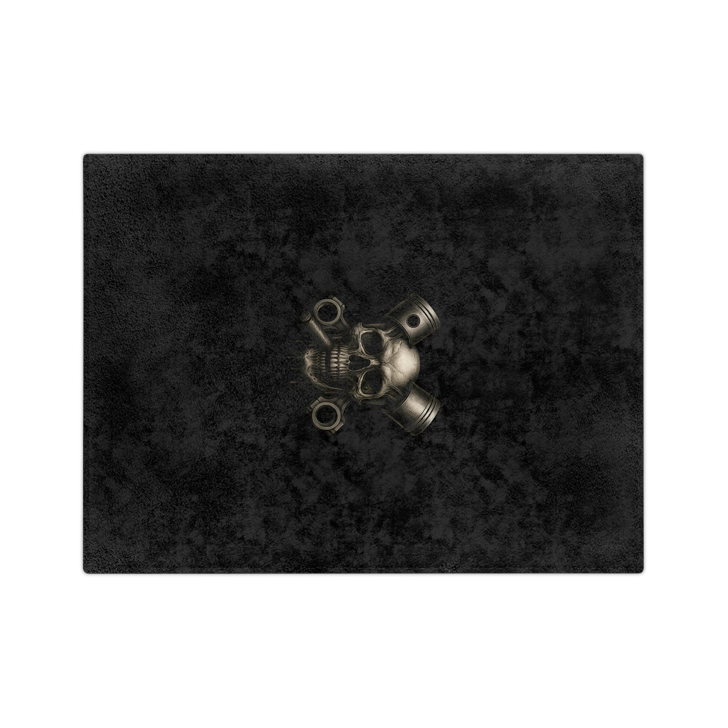 Piston Skull Velveteen Microfiber Blanket