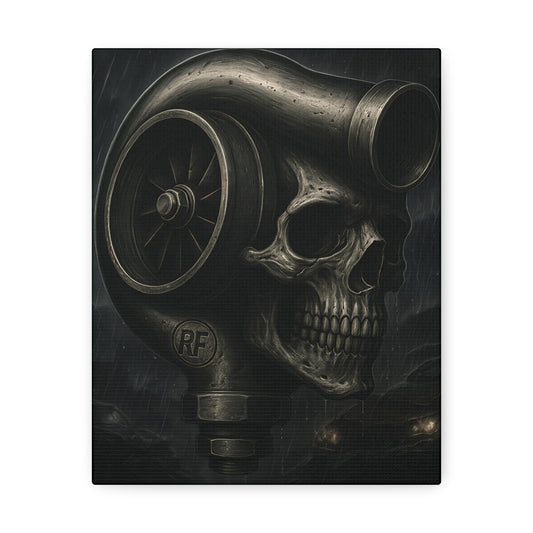 Rev Fetish Turbo Skull Premium Canvas Print