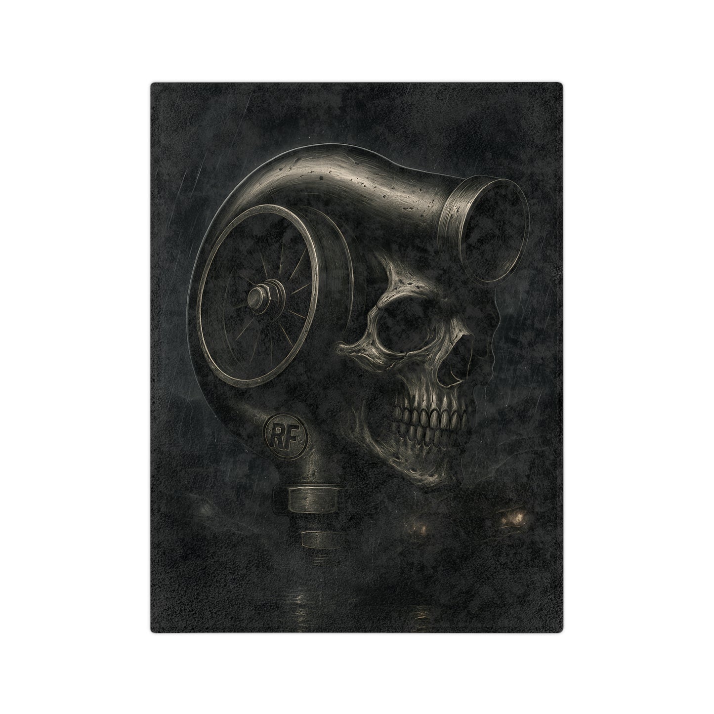 Skull Turbocharged Velveteen Blanket