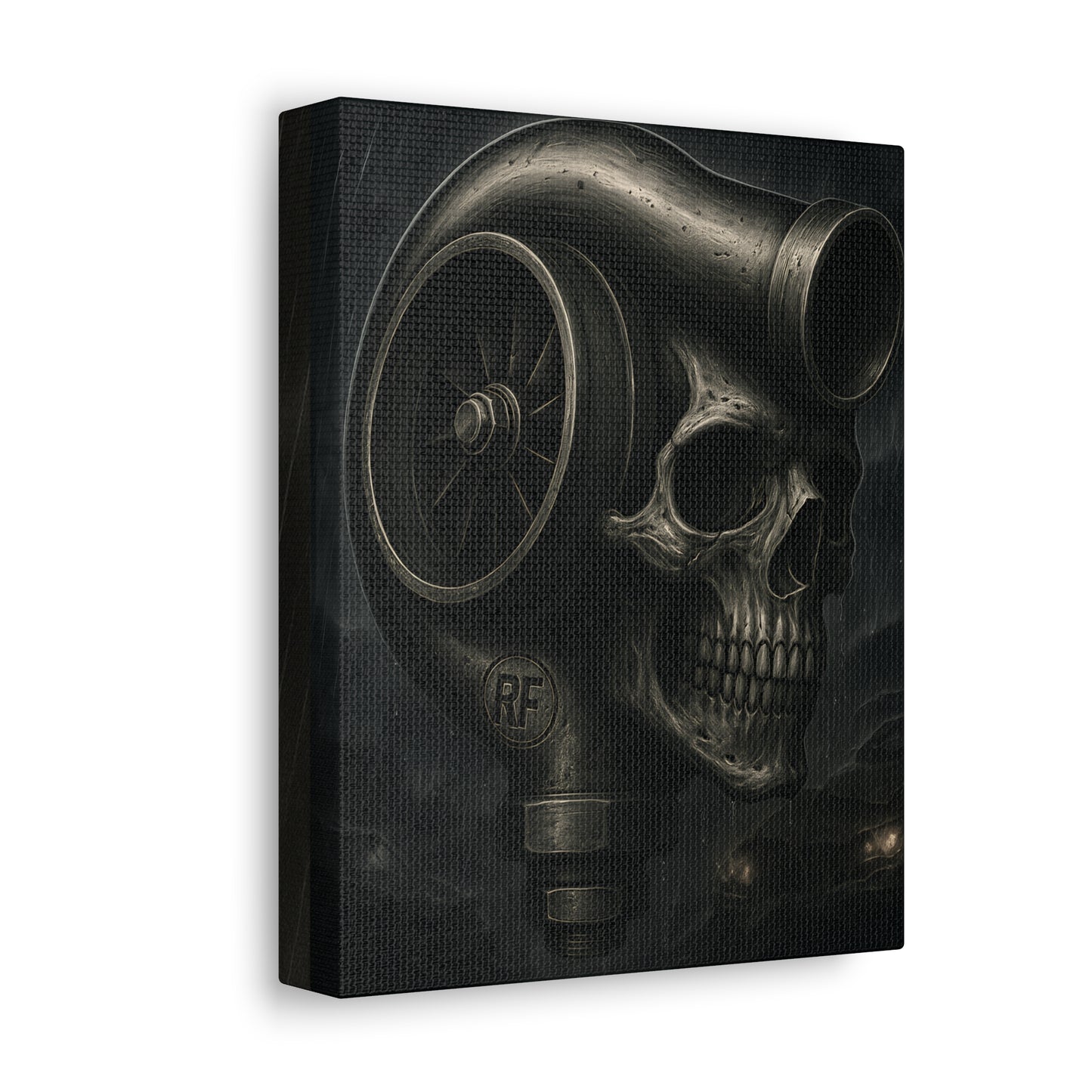 Rev Fetish Turbo Skull Premium Canvas Print