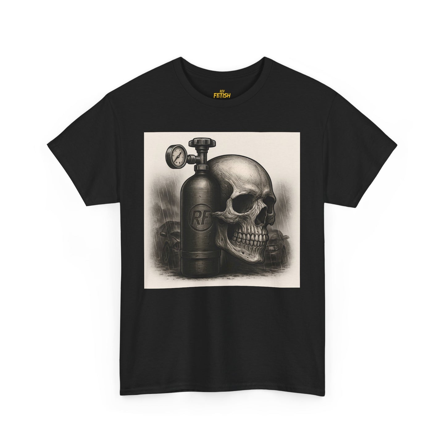 Skull and Nos Graphic Tee Heavyweight T Shirt