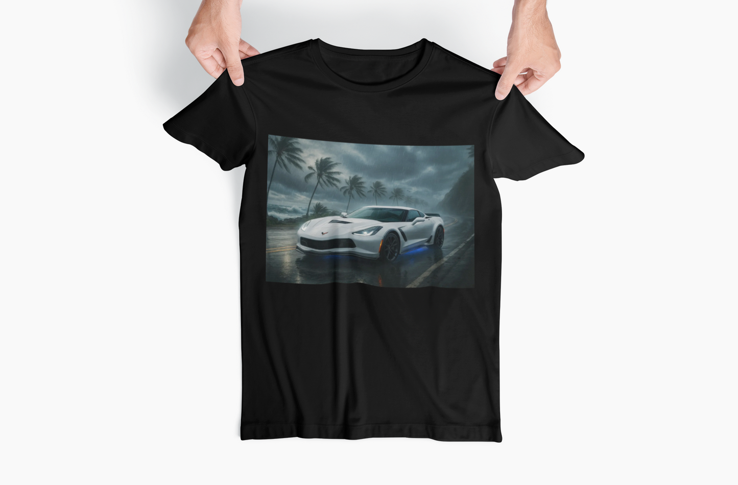 Chevrolet Corvette Stingray Z06 Storm Scene T Shirt