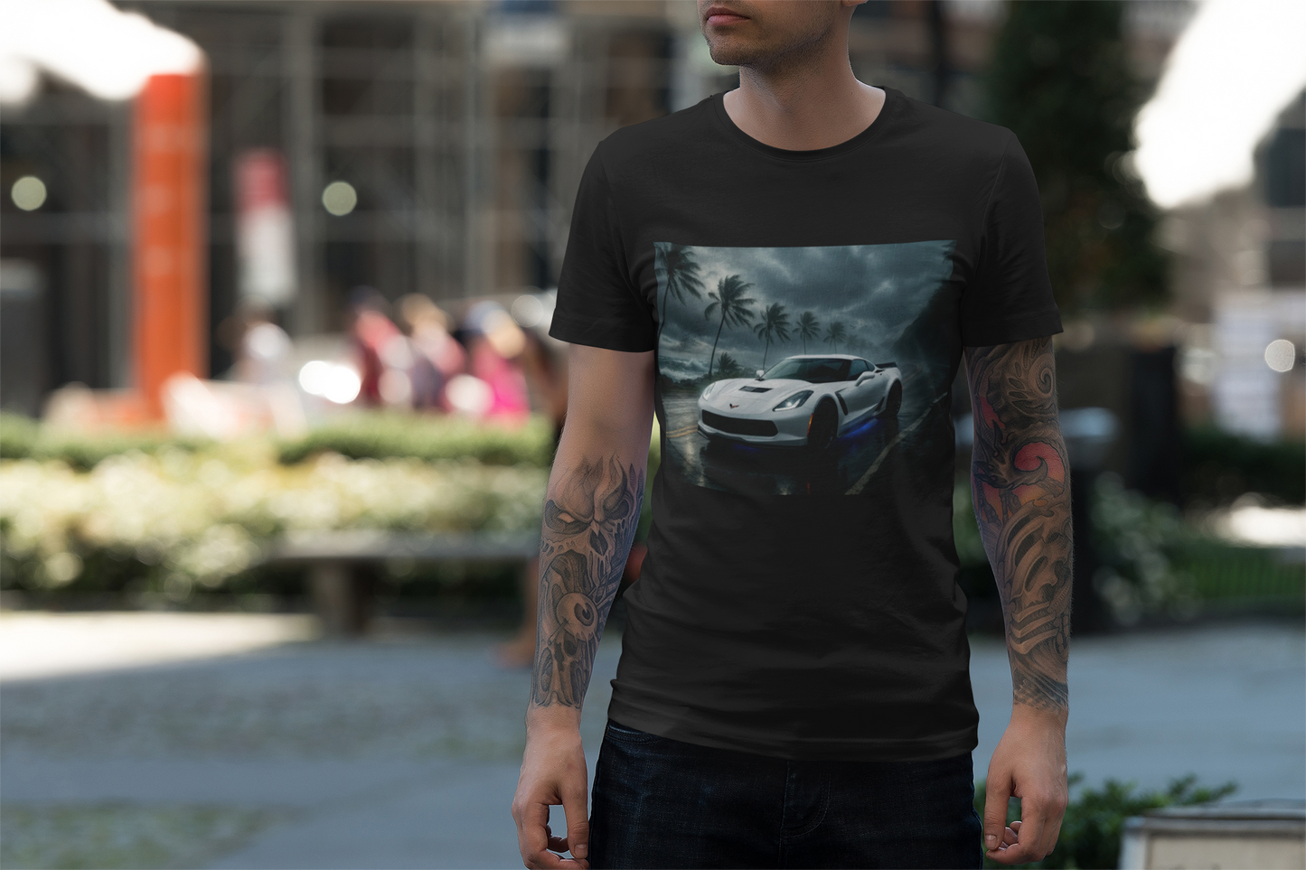 Chevrolet Corvette Stingray Z06 Storm Scene T Shirt