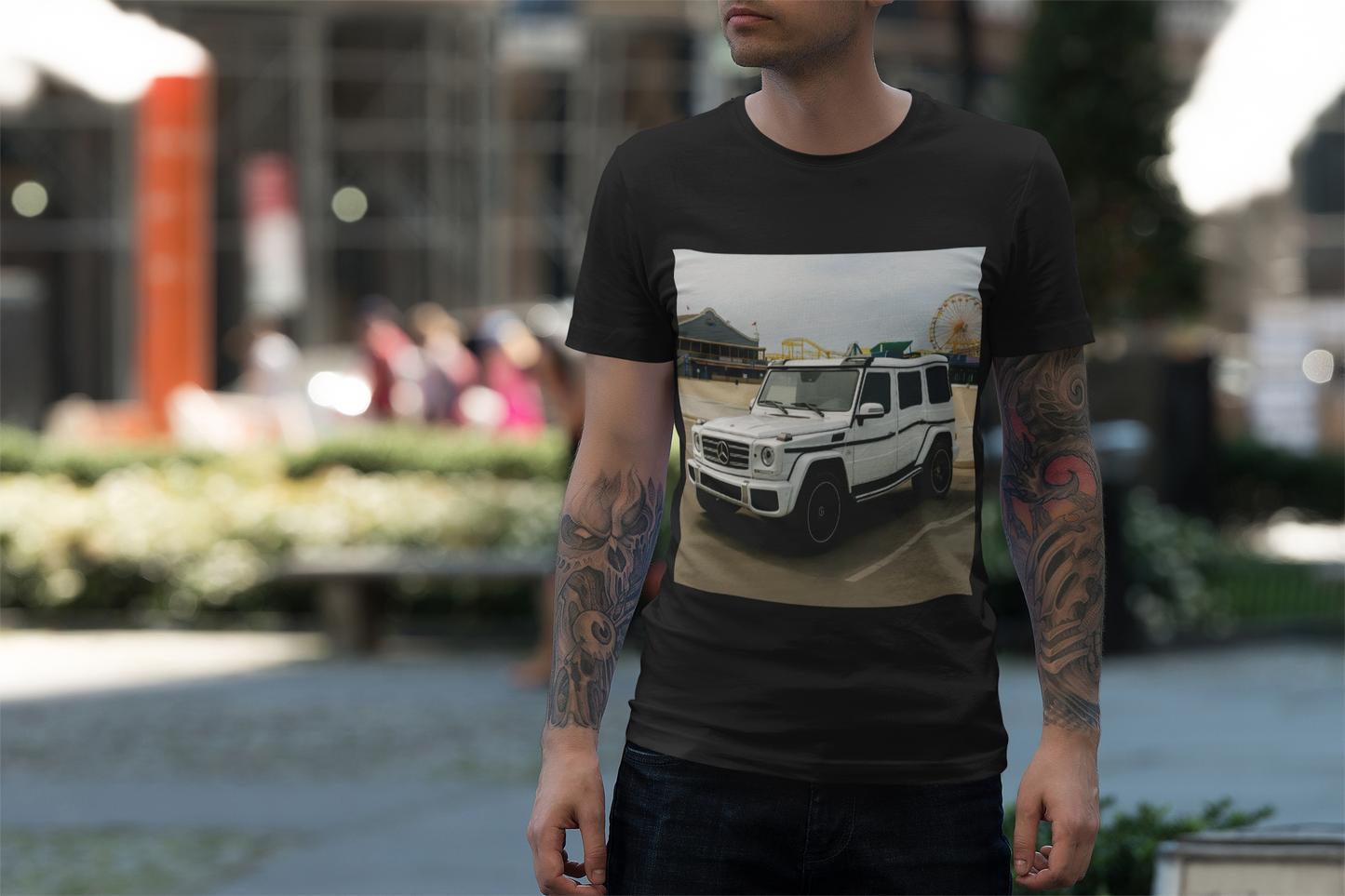 Mercedes-Benz G-Wagon Santa Monica Pier T Shirt