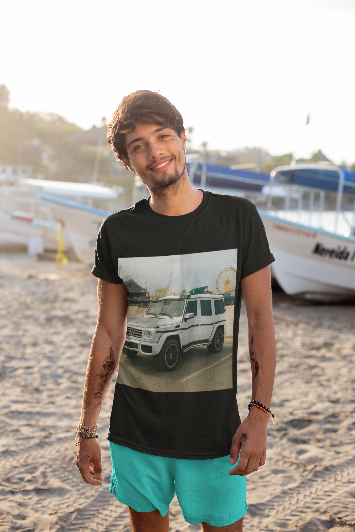 Mercedes-Benz G-Wagon Santa Monica Pier T Shirt