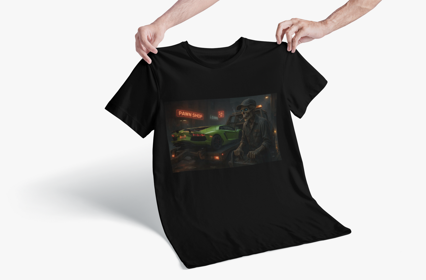 Repo Man: Midnight Seizure Lamborghini Aventador Graphic tee shirt