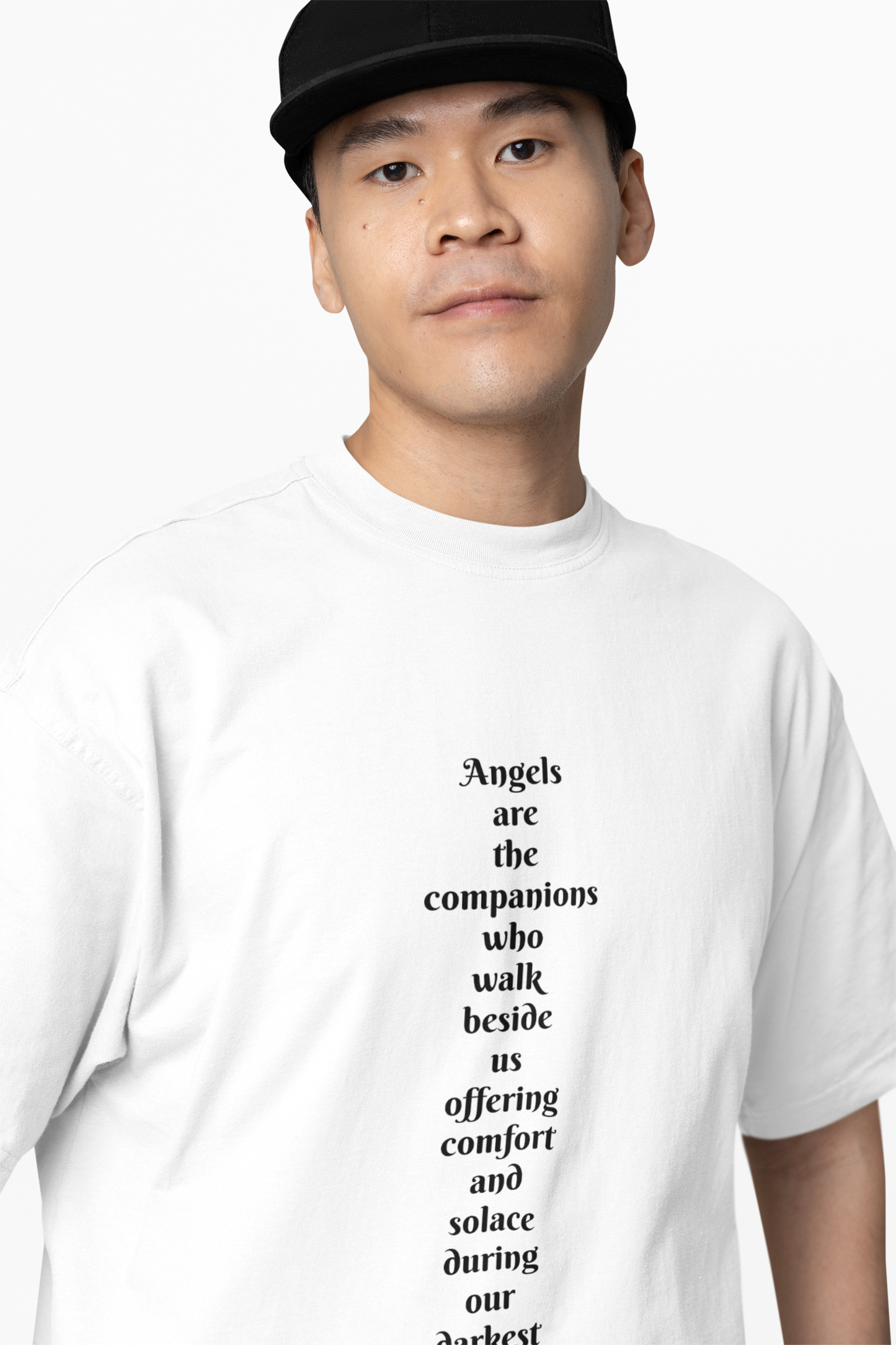 Oversized T-Shirt Angels are the companions who walk beside us, offering comfort and solace during our darkest hours