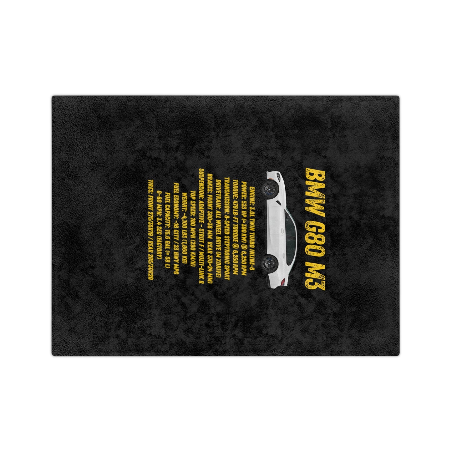 BMW G80 M3 Velveteen Microfiber Blanket, Cozy Car Lover Gift, Auto