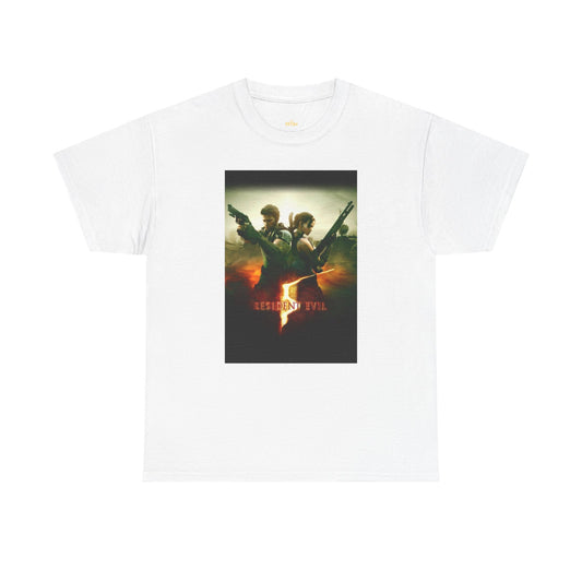 Resident Evil 5 T-Shirt | Chris Redfield & Sheva Horror Game Tee