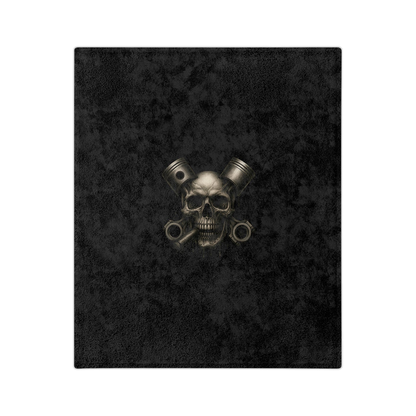 Piston Skull Velveteen Microfiber Blanket