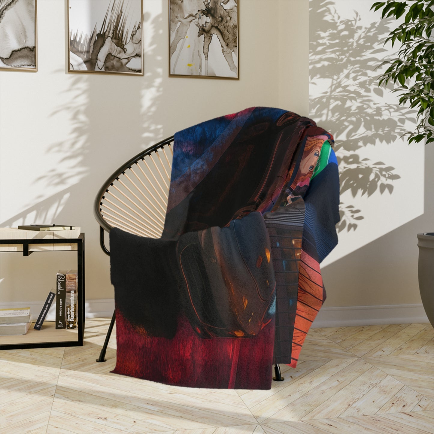 Anime-Themed Velveteen Microfiber Blanket, Cozy Gift for Car Lovers