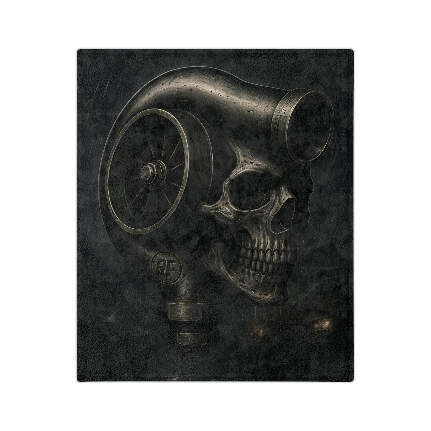 Skull Turbocharged Velveteen Blanket