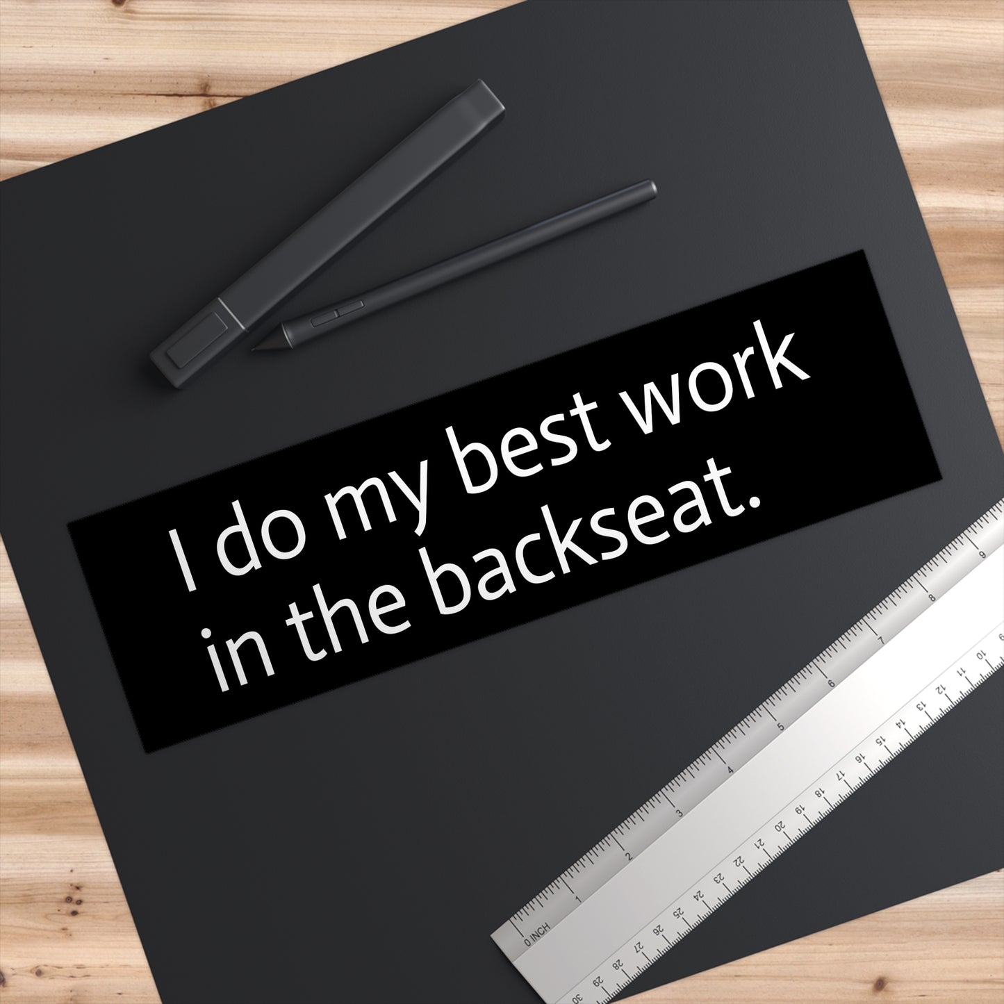 Backseat Vibes Bumper Stickers - Car Decor, Funny Stickers